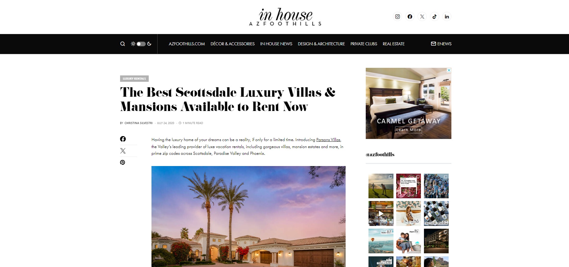 Arizona Foothills Magazine – Scottsdale Luxury Villas & Mansions